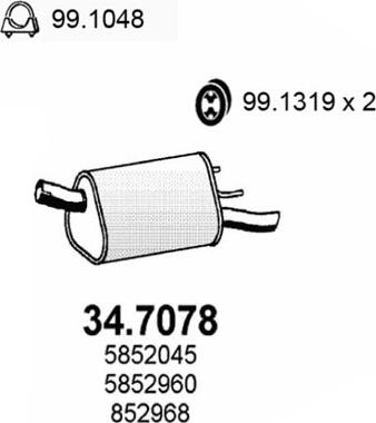 ASSO 34.7078 - Silenziatore posteriore autozon.pro