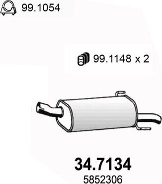 ASSO 34.7134 - Silenziatore posteriore autozon.pro