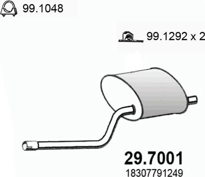 ASSO 29.7001 - Silenziatore posteriore autozon.pro