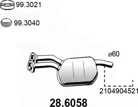 ASSO 28.6058 - Silenziatore centrale autozon.pro