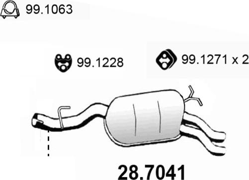 ASSO 28.7041 - Silenziatore posteriore autozon.pro