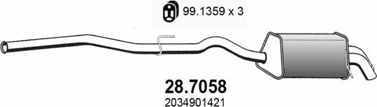 ASSO 28.7058 - Silenziatore posteriore autozon.pro