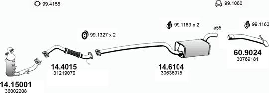 ASSO ART4433 - Impianto gas scarico autozon.pro