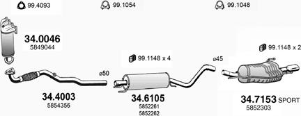 ASSO ART4350 - Impianto gas scarico autozon.pro