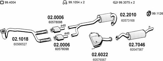 ASSO ART0132 - Impianto gas scarico autozon.pro