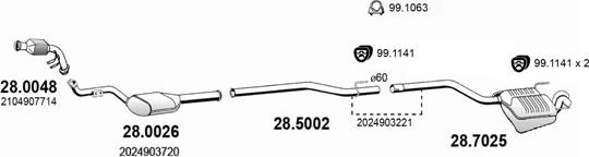 ASSO ART1372 - Impianto gas scarico autozon.pro