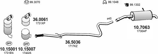 ASSO ART3905 - Impianto gas scarico autozon.pro