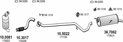 ASSO ART3910 - Impianto gas scarico autozon.pro