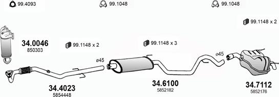 ASSO ART3553 - Impianto gas scarico autozon.pro