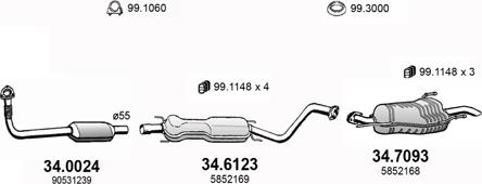 ASSO ART3575 - Impianto gas scarico autozon.pro