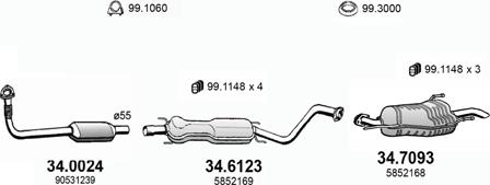 ASSO ART3577 - Impianto gas scarico autozon.pro