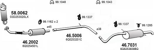 ASSO ART3640 - Impianto gas scarico autozon.pro