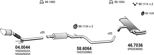 ASSO ART3619 - Impianto gas scarico autozon.pro