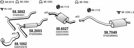 ASSO ART3828 - Impianto gas scarico autozon.pro