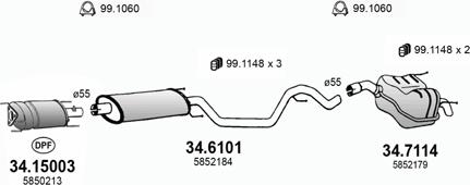 ASSO ART3305 - Impianto gas scarico autozon.pro