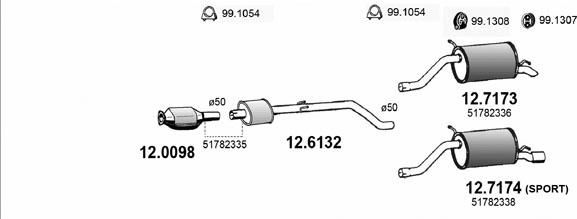 ASSO ART3329 - Impianto gas scarico autozon.pro