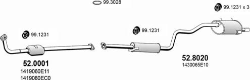 ASSO ART3702 - Impianto gas scarico autozon.pro