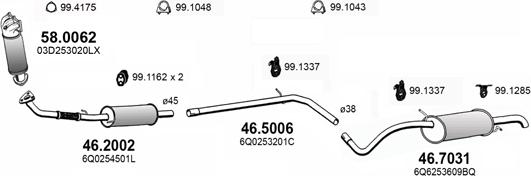 ASSO ART3780 - Impianto gas scarico autozon.pro