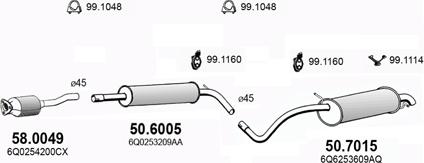 ASSO ART3783 - Impianto gas scarico autozon.pro