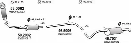 ASSO ART3734 - Impianto gas scarico autozon.pro