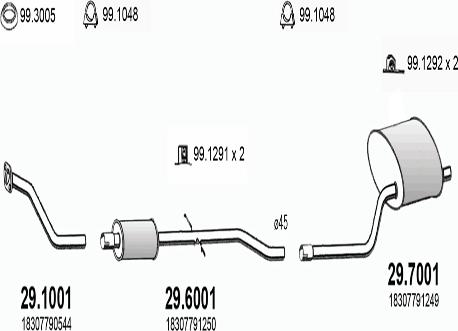 ASSO ART2872 - Impianto gas scarico autozon.pro