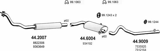 ASSO ART2224 - Impianto gas scarico autozon.pro