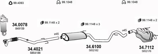 ASSO ART2749 - Impianto gas scarico autozon.pro