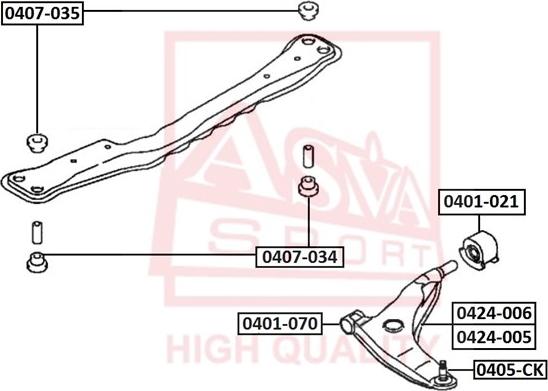 ASVA 0401-021 - Supporto, Braccio oscillante autozon.pro