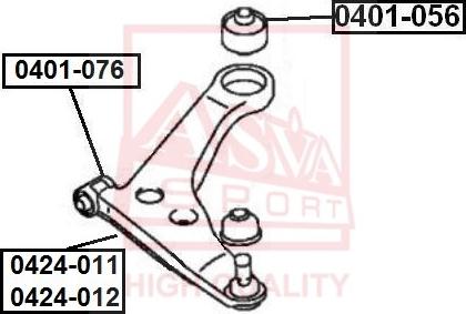 ASVA 0401-076 - Supporto, Braccio oscillante autozon.pro