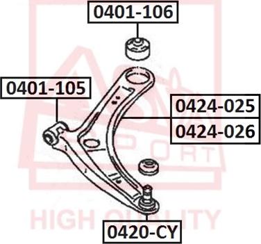 ASVA 0420-CY - Giunto di supporto / guida autozon.pro