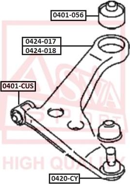 ASVA 0401-CUS - Supporto, Braccio oscillante autozon.pro