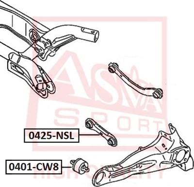 ASVA 0425-NSL - Braccio oscillante, Sospensione ruota autozon.pro