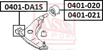 ASVA 0401-DA1S - Supporto, Braccio oscillante autozon.pro