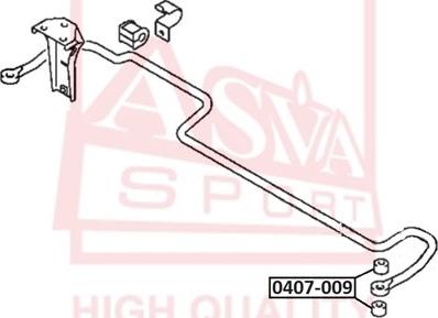 ASVA 0407-009 - Bronzina cuscinetto, Barra stabilizzatrice autozon.pro