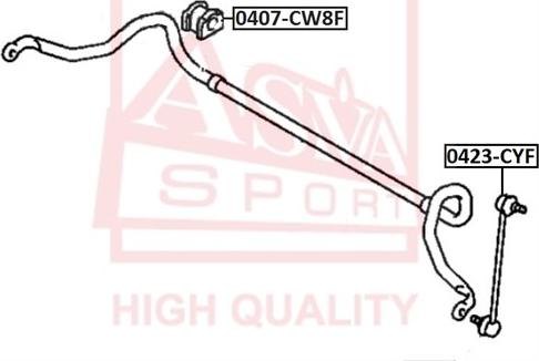 ASVA 0407-CW8F - Bronzina cuscinetto, Barra stabilizzatrice autozon.pro