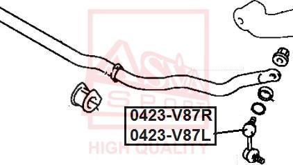 ASVA 0423-V87L - Asta / Puntone, Stabilizzatore autozon.pro