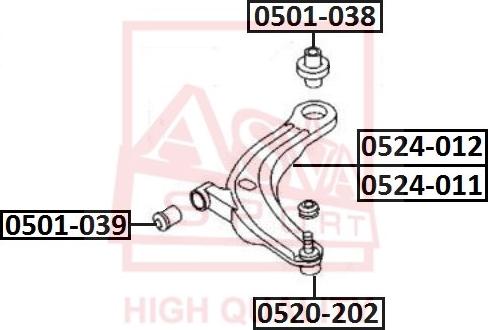 ASVA 0520-202 - Giunto di supporto / guida autozon.pro