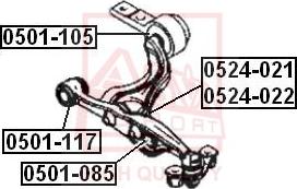 ASVA 0501-105 - Supporto, Braccio oscillante autozon.pro