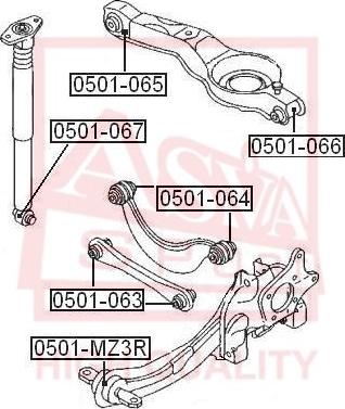 ASVA 0501-MZ3R - Supporto, Braccio oscillante autozon.pro