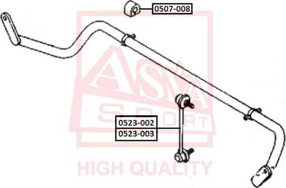 ASVA 0523-003 - Asta / Puntone, Stabilizzatore autozon.pro