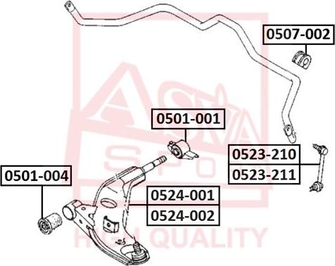 ASVA 0523-210 - Asta / Puntone, Stabilizzatore autozon.pro