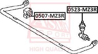 ASVA 0523-MZ3R - Asta / Puntone, Stabilizzatore autozon.pro