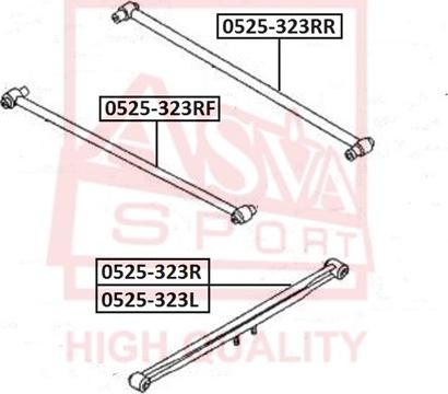 ASVA 0525-323L - Braccio oscillante, Sospensione ruota autozon.pro