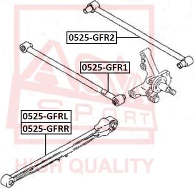 ASVA 0525-GFR1 - Braccio oscillante, Sospensione ruota autozon.pro