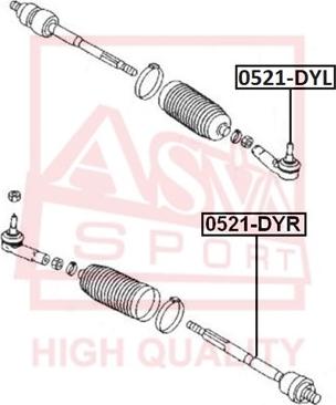 ASVA 0521-DYR - Testa barra d'accoppiamento autozon.pro