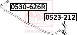 ASVA 0523-212 - Asta / Puntone, Stabilizzatore autozon.pro