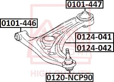 ASVA 0120-NCP90 - Giunto di supporto / guida autozon.pro