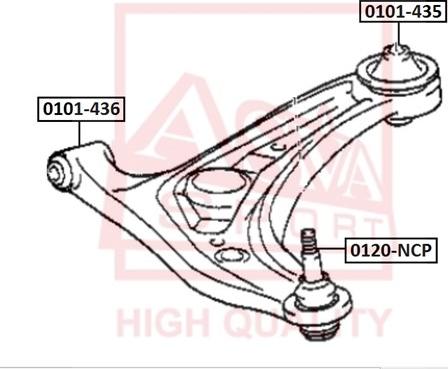 ASVA 0101-435 - Supporto, Braccio oscillante autozon.pro