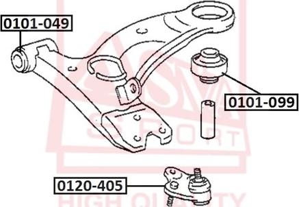 ASVA 0101-099 - Supporto, Braccio oscillante autozon.pro