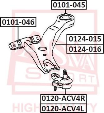 ASVA 0101-046 - Supporto, Braccio oscillante autozon.pro